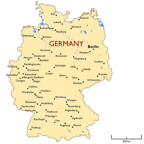 germany map cities and towns